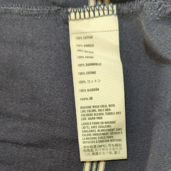 Y2K Hollister Dark Blue Striped Long Sleeve Tee Preppy School - Picture 7 of 8